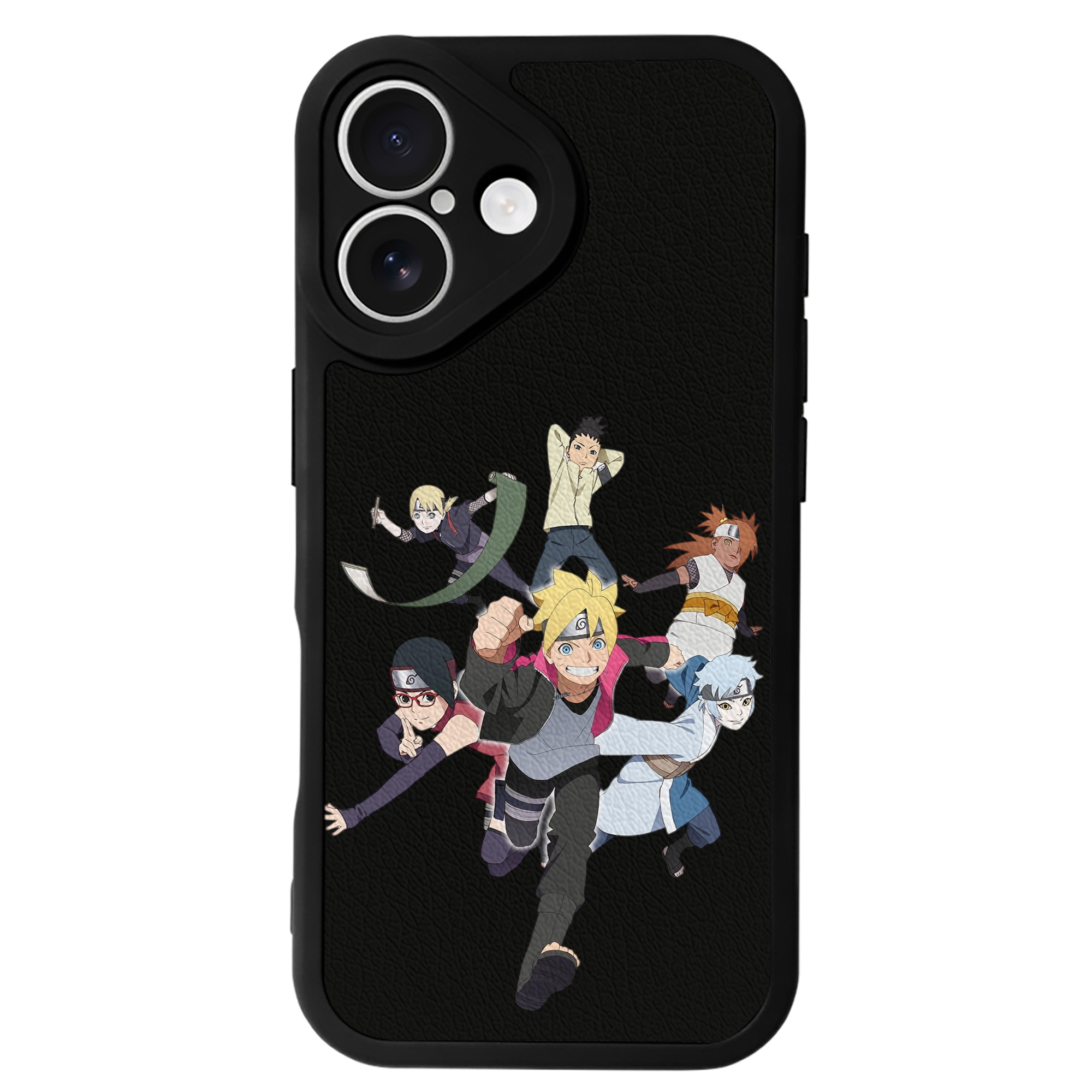 （画像用） NARUTO -ナルト- うずまき ボルト Uzumaki Boruto 【iPhone 16シリーズ対応】シリコンスマホケース（レザー調） 材質：シリコン